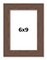 6x9 Wide Barnwood Picture Frame with UV-Resistant Acrylic & Acid Free Backing, Available in 6 Paint Finishes - Grey, Brown, White, and Black